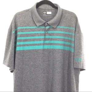 Callaway Opti Dri Polo Grey Teal Stripped 2X